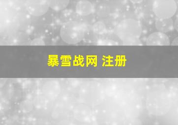 暴雪战网 注册